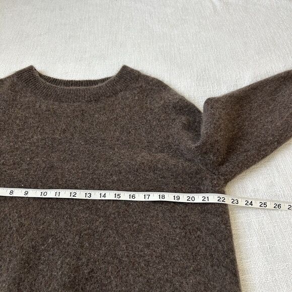 Quince 100% Mongolian Cashmere Crewneck Sweater Brown Women’s Size XL Soft Cozy - Picture 3 of 9